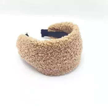 Новая фетровая повязка на голову с широкими полями Теплая осенью и зимой Высокий череп Ретро леопардовый принт Темперамент Резинки для волос для женщин