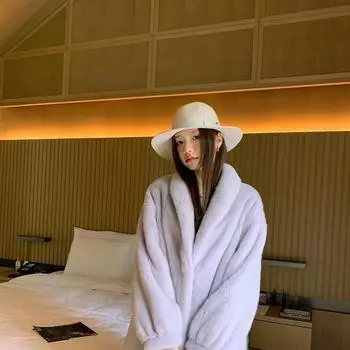 Новая фиолетовая норковая шуба из норки с травой для женщин в ленивом и молодом стиле, очаровательном и элегантном стиле S