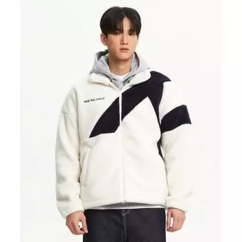 Новая флисовая куртка BalaNce Nbmde42923 UNi N sigNature Dumble цвета слоновой кости 39IVORY/S090