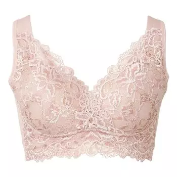 Новая формирующая Красивое кружевное бюстье с чашечками в форме сердца Розовый L [Bradelis York] Бюстгальтер без косточек, 25, Бежевый,