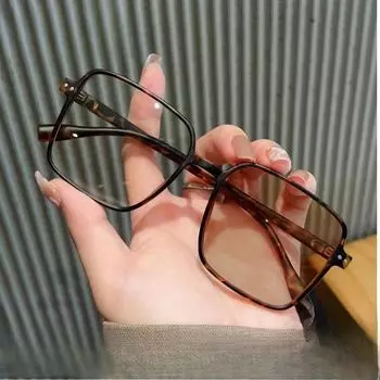 Новая фотохромная антисиняя коробка для очков для близорукости с плоским зеркалом показывает студенческие очки для близорукости Лептина Яна. -50