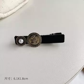 Новая Франция Черный Бант Жемчужные Аксессуары для Волос Заколки Шпильки Элегантные Повседневные Бант Имитация Жемчуга Головной Убор Заколки Зажим-Пружина