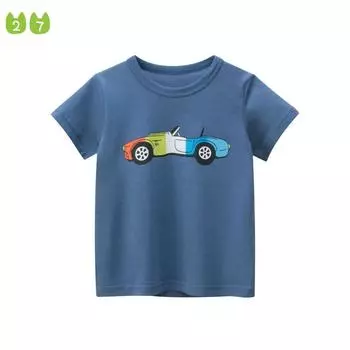 Новая футболка для мальчиков, летняя детская футболка с героями мультфильмов, одежда для малышей 90cm белый