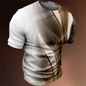 Новая футболка для мужчин с цветным принтом, свободная рубашка большого размера, ретро-классика с коротким рукавом, спортивная футболка для фитнеса, повседневная одежда S