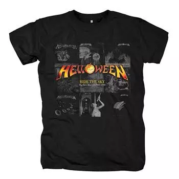 Новая футболка Heavy Metal Power Metal Helloween Band, винтажная футболка унисекс, модные летние футболки, повседневная уличная одежда в стиле Харадзюку, хлопковая футболка
