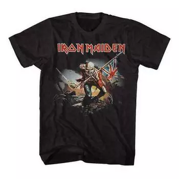 Новая футболка Iron Maiden The Trooper Eddie Heavy Metal с рисунком, мужская повседневная футболка с короткими рукавами, топы, футболка