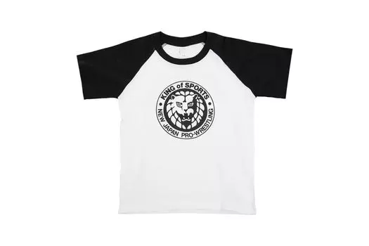 Новая футболка Japan Pro Wrestling Lion Mark Raglan White x Black Kids-S 5362101217
