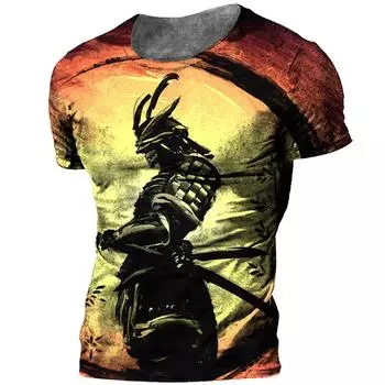 Новая футболка с 3D-принтом, топы с коротким рукавом, повседневная ретро мужская футболка, оверсайз, винтажная мужская одежда 4632 S