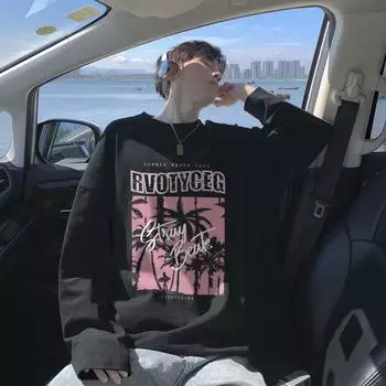 Новая футболка с коротким рукавом, мужская летняя футболка в корейском стиле, модный простой топ с коротким рукавом, свободная повседневная футболка в гонконгском стиле M белый