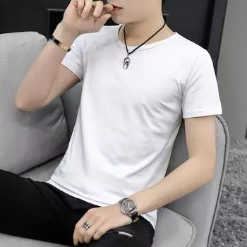 Новая футболка с круглым вырезом и короткими рукавами, мужская повседневная мужская футболка с половиной рукавов, мужская легкая версия футболки