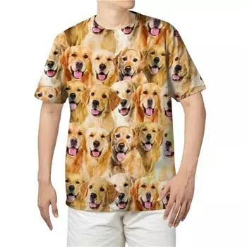 Новая футболка с принтом 3D Dogs, модные женские футболки, топы, Harujuku Kawaii, свободные летние женские футболки с круглым вырезом 2024 года, уличные футболки S