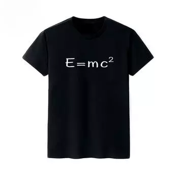 Новая футболка с принтом E=MC2 Relativity Graphic Футболка с коротким рукавом для мужчин и женщин Высококачественная уличная одежда Harajuku S