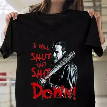 Новая футболка The Walking Dead, летняя, крутая, с коротким рукавом, унисекс, модные, свободные, хлопковые футболки, топы S чёрный