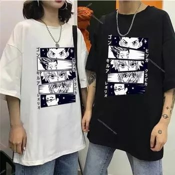 Новая футболка унисекс WoUnisex, топы, футболка Kawaii Hunter X Hunter, футболка Killua Zoldyck с круглым вырезом, мягкая футболка Unisexga с аниме 4XL