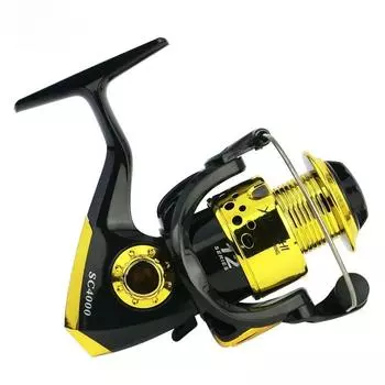 Новая гальваническая головка для рыболовной катушки с поворотным колесом 5,5:1 Передаточное отношение рыболовной катушки с поворотным колесом рыболовные снасти подходят для различных морских районов 1000 Series золотой