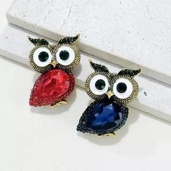 Новая гальванизированная старинная золотая универсальная брошь в виде совы, корсаж, простая персонализированная брошь в виде животного