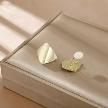 Новая геометрическая катушка от комаров без пирсинга, зажим для ушей, женские блестящие серьги-клипсы