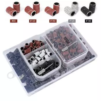 Новая головка для лака для ногтей Premium Sand Ring, Sander White Pattern Nail Sand Ring Box