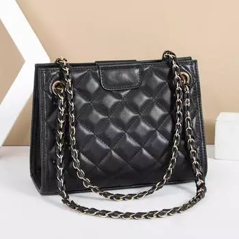 Новая городская минималистская сумка-цепочка в сетку из натуральной кожи с одним плечом и защитой подмышек, сумка через плечо из коровьей кожи 23x10x17cm синий