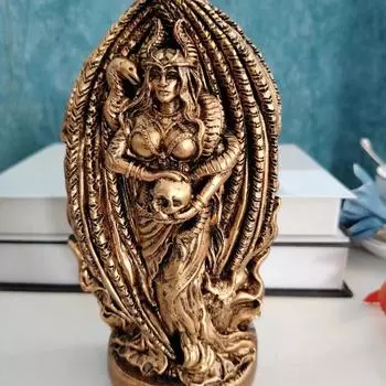 Новая греческая богиня Садовая скульптура Украшение интерьера Изделия из смолы Домашний декор 9x4x17.5cm