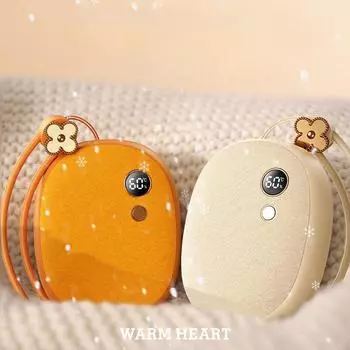 Новая грелка для рук, внешний аккумулятор, два в одном, портативная двухсторонняя грелка для рук с плюшем и USB-подключением 5000mAh