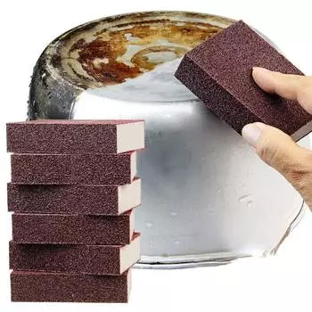 Новая губка Magic Eraser для удаления накипи, наждачная щетка для очистки, щетка из карбида кремния для удаления накипи, кухонные принадлежности