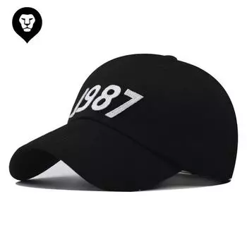 Новая хлопковая бейсболка большого размера 1987 года с вышивкой для мужчин и женщин, кепка для активного отдыха в Корейском стиле XL60cm