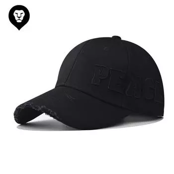 Новая хлопковая бейсболка с объемной вышивкой PEACE и шляпа на жесткой оксфордской подкладке без изменений Adjustable