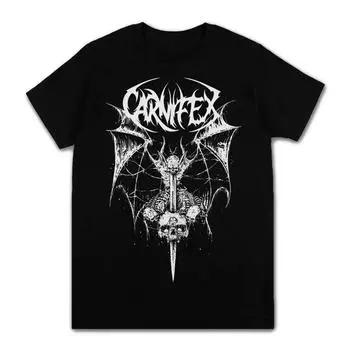 Новая хлопковая футболка унисекс с принтом Carnifex Pattern, рок-группа Death Metal, повседневная футболка с коротким рукавом для уличной одежды L
