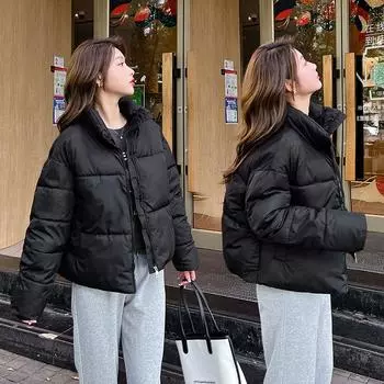 Новая хлопковая одежда для женщин в корейском стиле, свободная и плотная одежда для хлеба, короткое зимнее пальто M