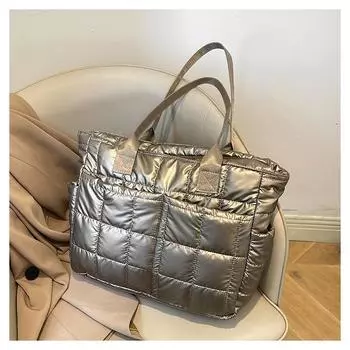 Новая хлопковая одежда женская сумка большой вместимости женская сумка корейская версия модной осенне-зимней сумки клетчатая сумка через плечо женская сумка шампанского