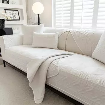 Новая хлопковая подушка для дивана Four Seasons, универсальная нескользящая подушка для сиденья из хлопковой ткани, кожаный чехол для дивана, тканевое полотенце 70x70cm 1pc