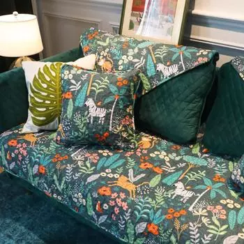 Новая хлопковая подушка для дивана с рисунком джунглей и леса, ткань, противоскользящая подушка для дивана в гостиной, универсальная подушка для всех сезонов 70*70