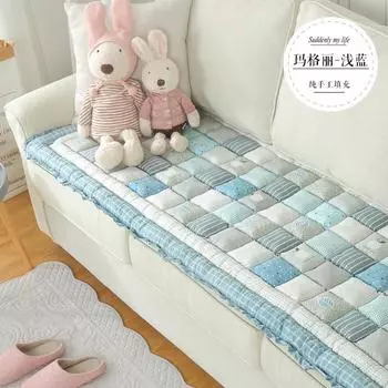 Новая хлопковая подушка для дивана, универсальная для всех сезонов, утолщенный чехол для дивана, украшение для гостиной, подушка для дивана в пасторальном стиле 60x60