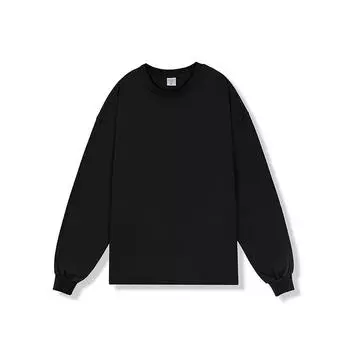 Новая хлопковая свободная футболка с длинными рукавами и базовым низом S