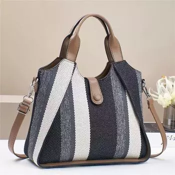 Новая холщовая сумка-мешок в стиле пэчворк с рисунком среднего возраста для мам, модная повседневная сумка через плечо большой емкости на одно плечо .