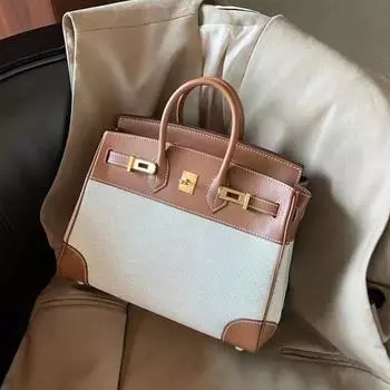 Новая холщовая сумка Platinum, женская сумка через плечо, повседневная сумка с цветными блоками, большая вместительная кожаная сумка на одно плечо 25x14x21cm бездна