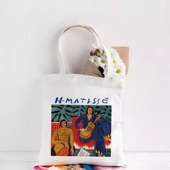 Новая холщовая сумка с героями мультфильмов, забавная большая вместительная женская сумка Ulzzang Ins, винтажные модные сумки на плечо