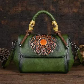 Новая художественная ретро-сумка через плечо двойного назначения для женщин чёрный