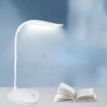 Новая идеальная светодиодная настольная лампа с регулируемой яркостью для чтения, учебы и защиты глаз — идеально подходит для освещения комнаты или офиса с U белый