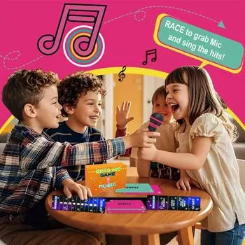 Новая игра The Mic Party, захватывающая игра The Mic Karaoke Game Night Отличный подарок для любителей музыки, караоке или пения Отличный выбор для взрослых One Size