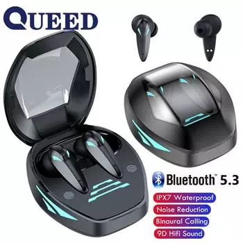 Новая игровая гарнитура Bluetooth-гарнитура Dual Mode TWS 5.3 Ремешок для Bluetooth-гарнитуры-вкладыша чёрный