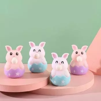 Новая игрушка для декомпрессии Мультяшный кролик плюется пузырями, щипает музыку, трюки, проветривает Новый странный подарок для декомпрессии K22