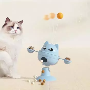 Новая игрушка для кошек, игрушка-стакан на присоске, самонагревающаяся кормушка, забавная палочка для кошек, вращающаяся поворотная тарелка, товары для кошек зелёный