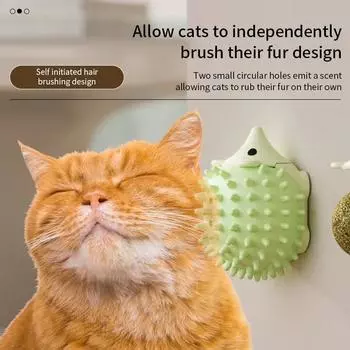 Новая игрушка для кошек Ёжик Устройство для зуда Скрежет зубов Лизание Le Cat Мятный мяч Игрушка для кошек Самостоятельная игра Hi Toy