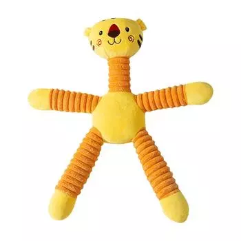 Новая игрушка для собак, плюшевый звук для жевания, пищалка, скрипучие звуки скрежета зубов, интерактивная обучающая игрушка для щенков One Size