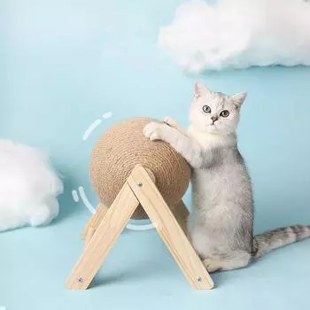 Новая игрушка-когтеточка для кошек, мячик для котят, сизалевая веревка, доска для мяча, шлифовальные лапки, игрушки, когтеточка для кошек, износостойкие принадлежности для мебели для домашних животных Small