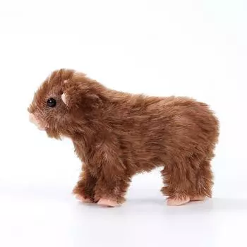 Новая игрушка-животное ручной работы из силикона коричневого теленка для детей