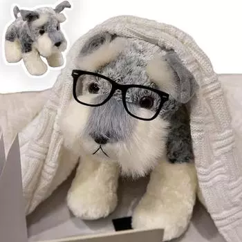 Новая имитация 22-40 см шнауцер искусственная кукла животное супер мягкая декоративная подушка для домашнего офиса украшения для девочек мальчиков подарки на день рождения about 22cm