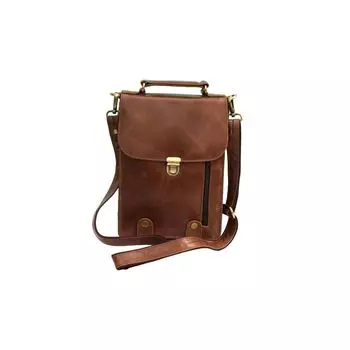Новая индийская кожаная сумка-мессенджер ручной работы, сумка для компьютера, портфель 9 X 11 X 3 in коричневый